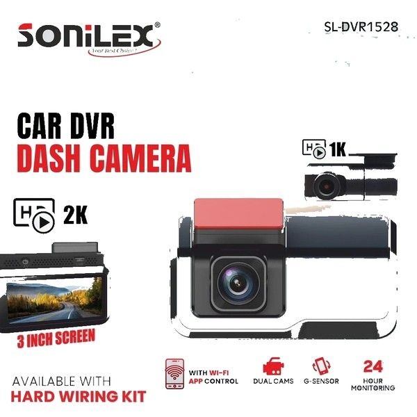 SONILEX 2K Dash Camera with WiFi and Night Vision
