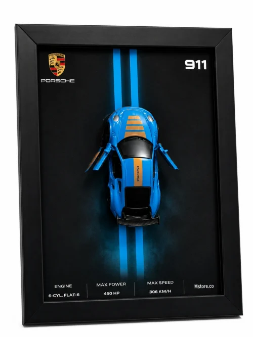 Porsche 911 diecast car frames A5 size