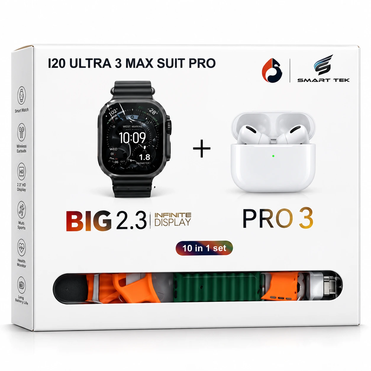 Smart Watch Earbuds Combo