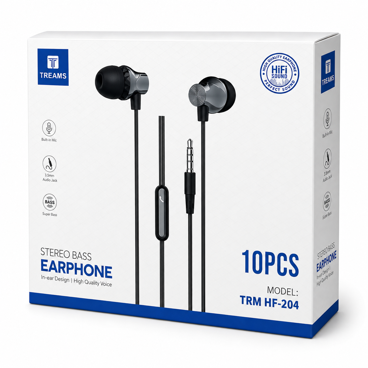 Stereo Bass Wired Earphones with Mic