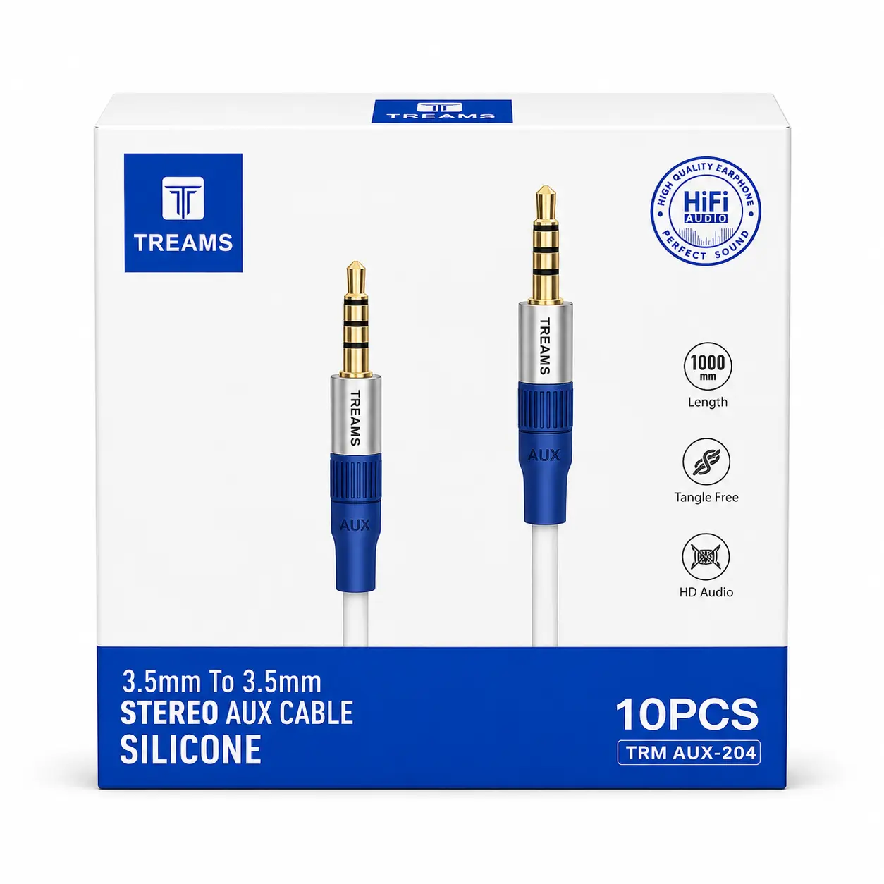 3.5mm Stereo AUX Silicone Audio Cable