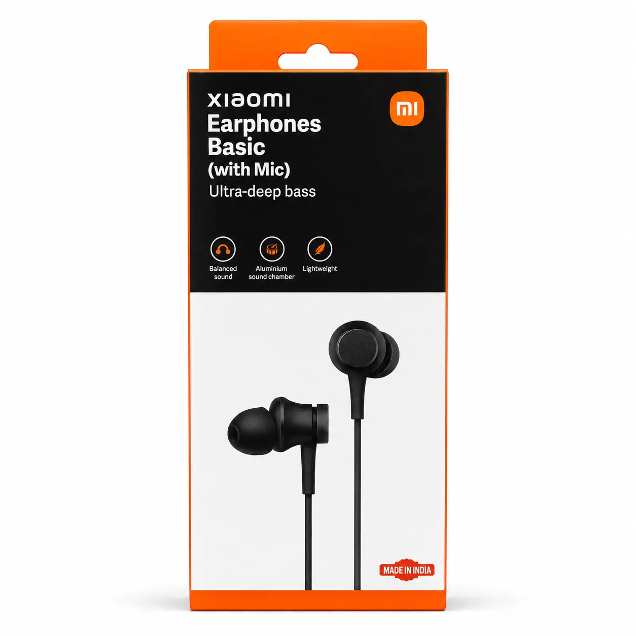 Xiaomi Earphones Basic with Mic In-Ear Wired Earphones with Ultra-Deep Bass and 3.5mm Audio Jack