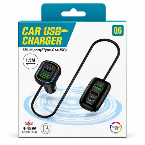 Q6 Multi-Port 48W Car USB Charger